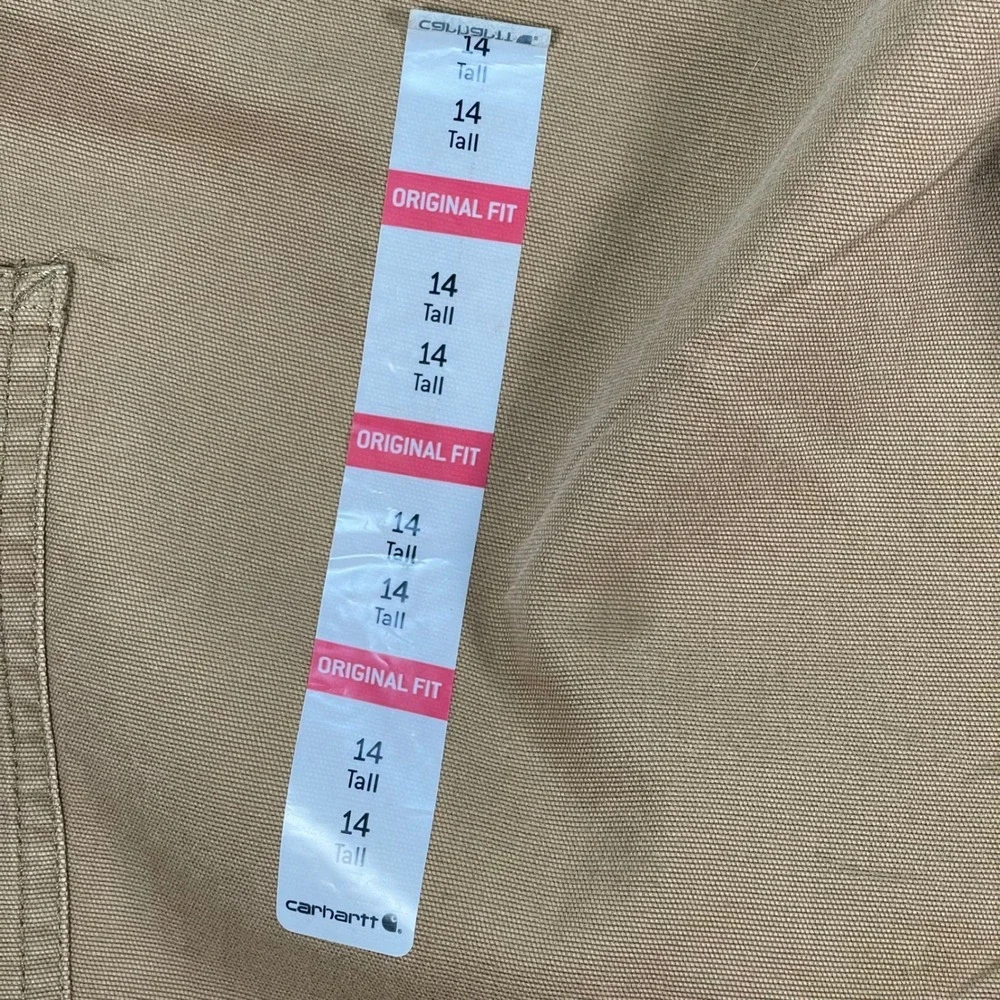 Carhartt Men's 36x34 Original Fit Carpenter Pants Tan Duck Canvas Tall